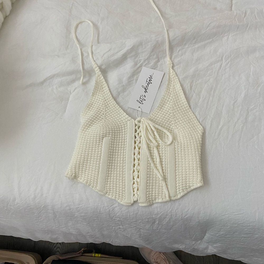 Halter crochet top